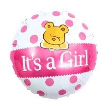 Круг It's a Girl мишка (*)