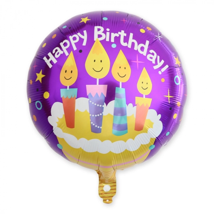 Круг Happy Birthday свечи (*)