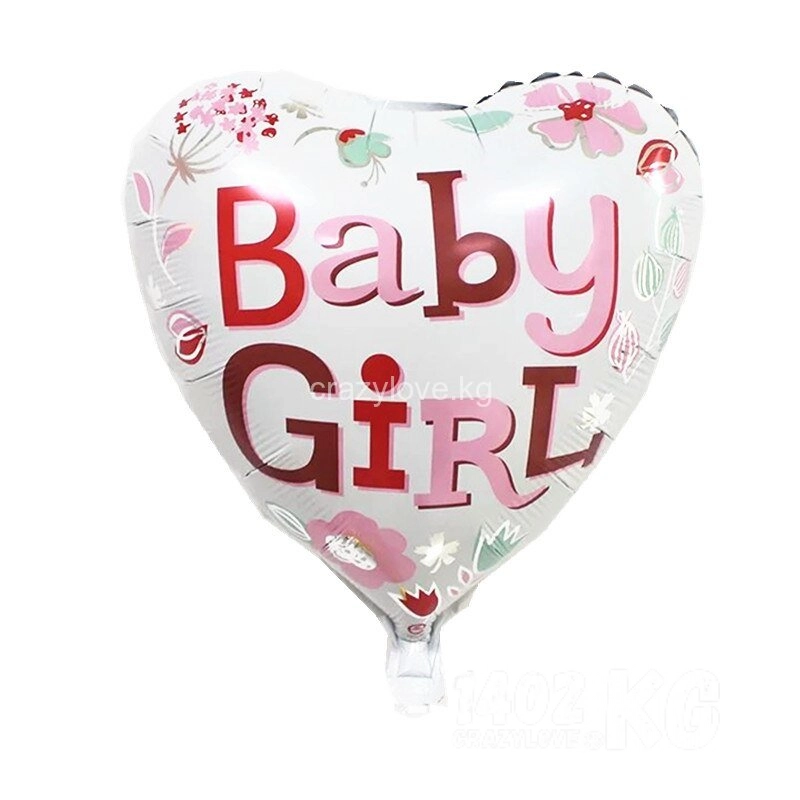 Фольгированное сердечко "Малышка / Baby Girl", 18"(*)