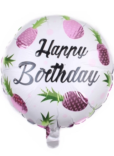 Круг Happy Birthday ананас (*)