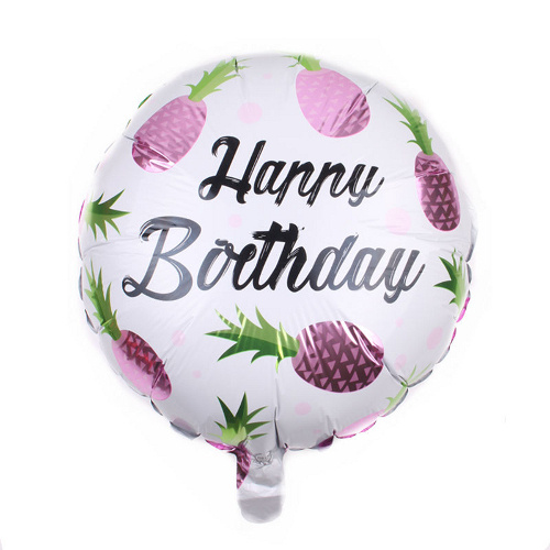 Круг Happy Birthday ананас (*)