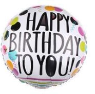 Фольгированный круг "Happy Birthday", 18"(*)
