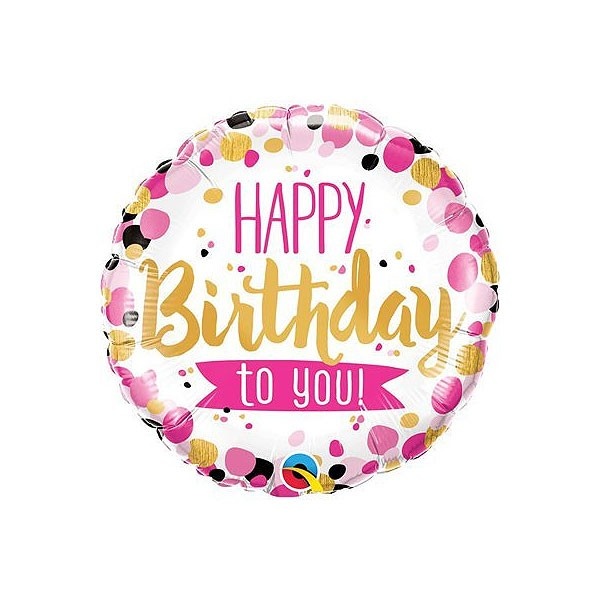 Круг Happy Birthday To You горошек (*)