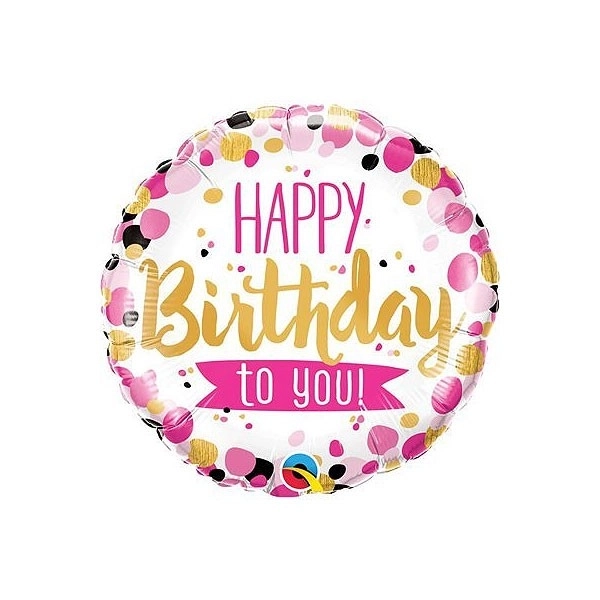 Круг Happy Birthday To You горошек (*)