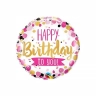 Круг Happy Birthday To You горошек (*)