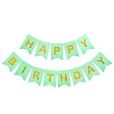 Гирлянда Happy Birthday ментол