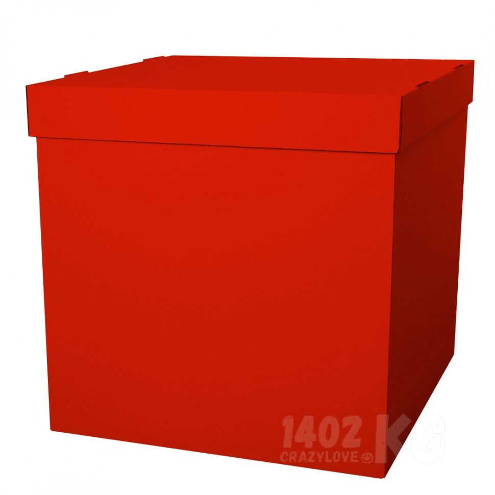 Коробка для воздушных шаров Красный, 60*60*60 см, 1 шт.