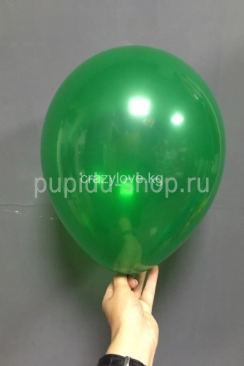Шарик кристалл зелёный, 12" (30см)*