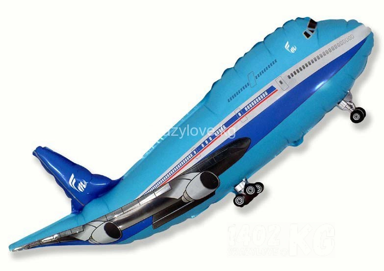 Фигура Самолёт (синий)  / Plane 41" (*)