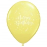 Шарик Happy BirthDay! жёлтый, 12" (30см)*