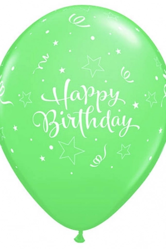 Шарик Happy BirthDay! зелёный, 12" (30см)*
