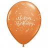 Шарик Happy BirthDay! оранжевый, 12" (30см)*