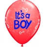 Шарик It`s a Boy! красный, 12" (30см)*