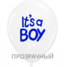 Шарик It`s a Boy! прозрачный, 12" (30см)*